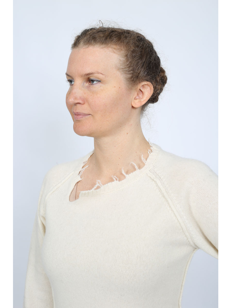 Bois rond - Pull cintré en laine et yak - 2251530701