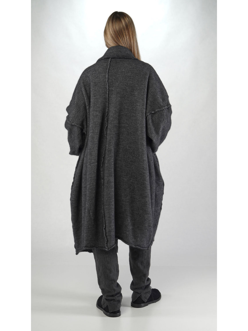 Rundholz - Langer Waschbär mix Strickmantel - 2251697204