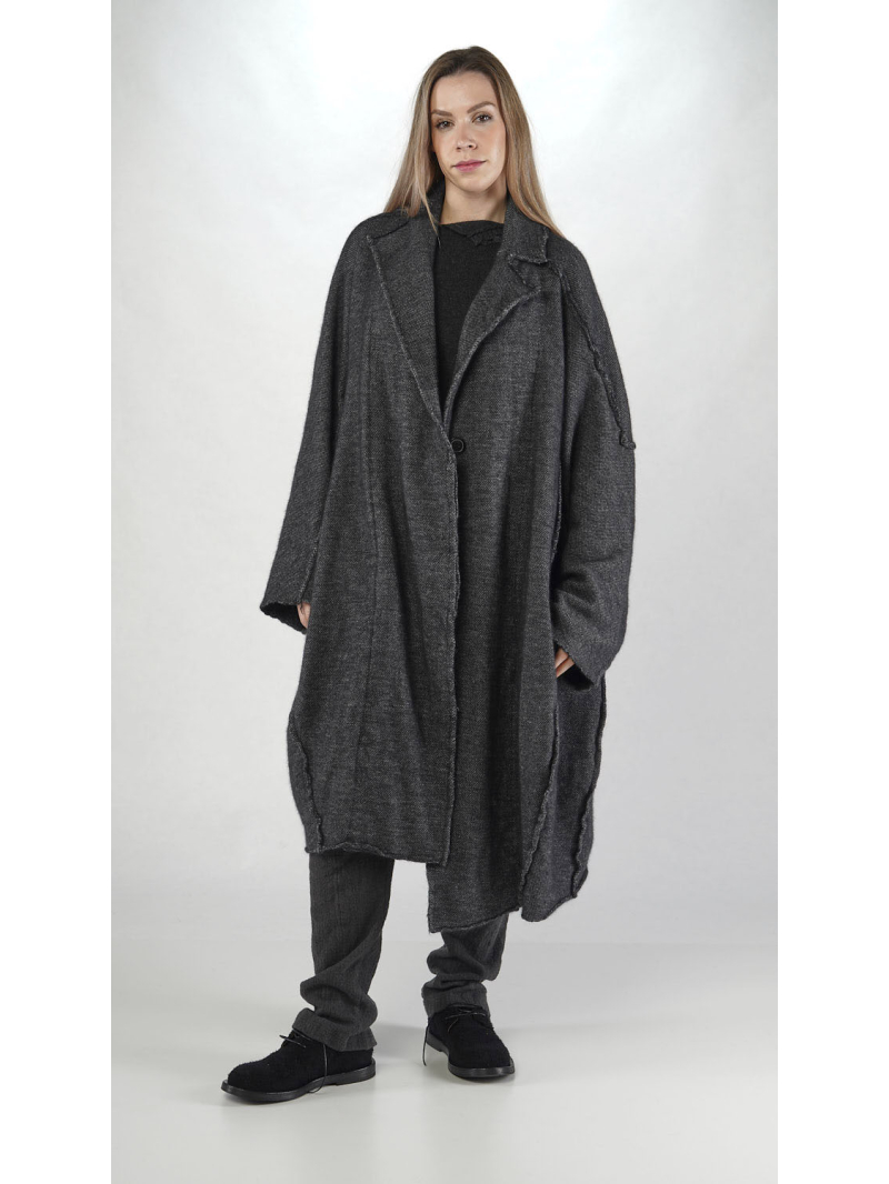 Rundholz - Langer Waschbär mix Strickmantel - 2251697204