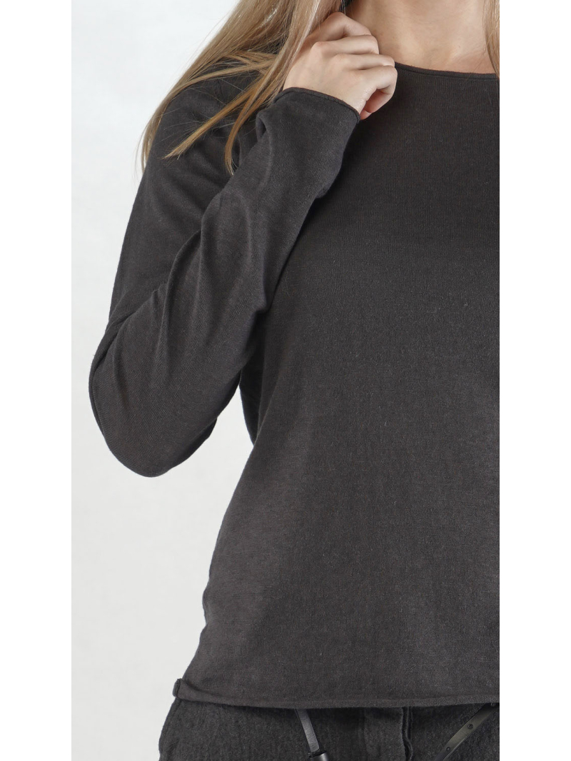 Rundholz - Taillierter Baumwoll Hanf mix Pullover - 2251740701