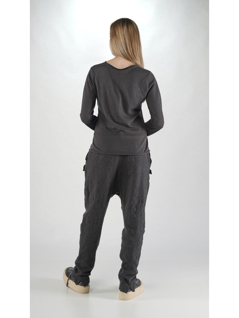 Rundholz - Taillierter Baumwoll Hanf mix Pullover - 2251740701