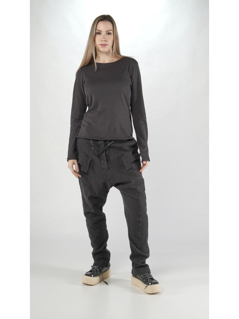 Rundholz - Taillierter Baumwoll Hanf mix Pullover - 2251740701