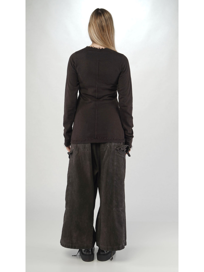 Bois rond - Pull étroit en laine et lin - 2251840701