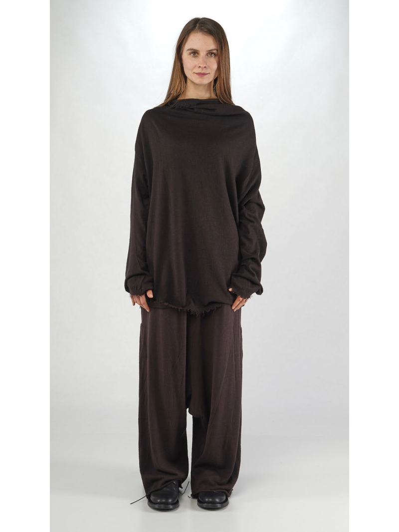 Bois rond - Pull décontracté en laine de lin - 2251840702