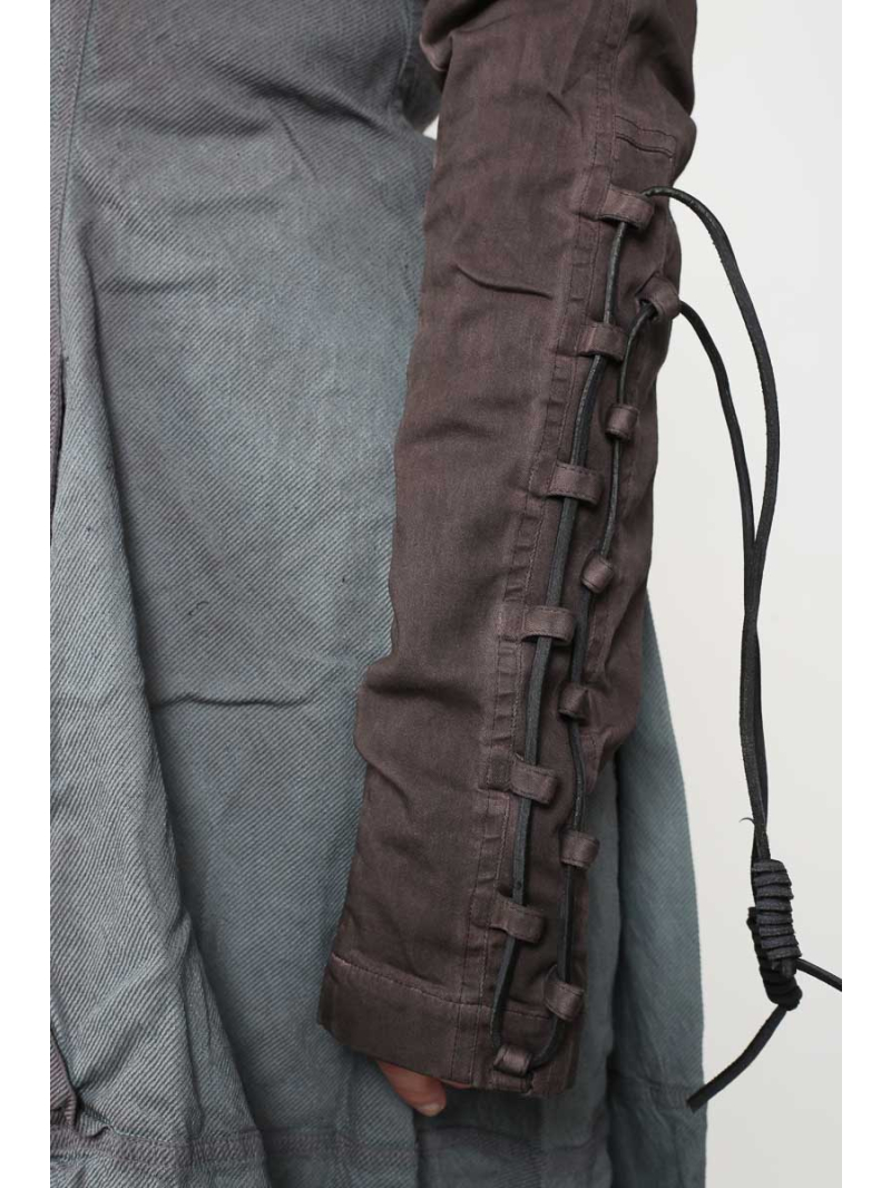 Rundholz DIP - Veste cintrée en coton peinte à la main avec laçage en cuir - 2252061106