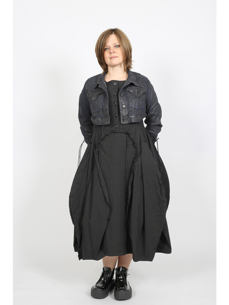 Rundholz DIP - Taillierte Baumwolljacke mit Lederschnürung und Hemdkragen - 2252061116