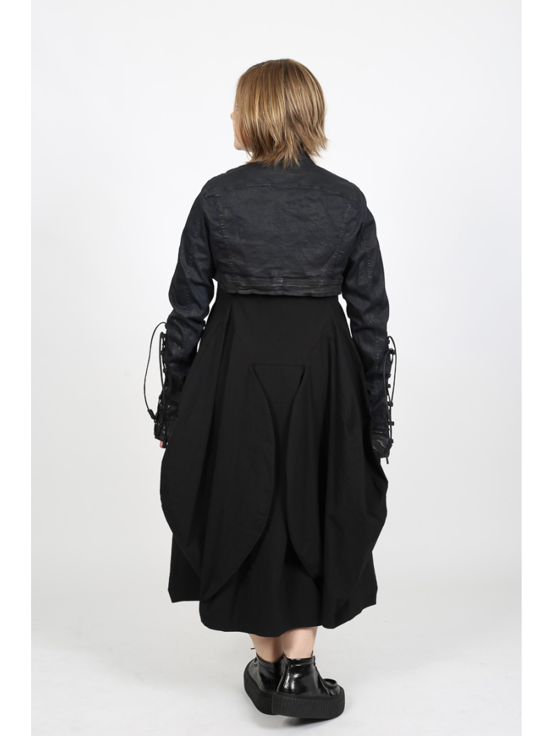 Rundholz DIP - Taillierte Baumwolljacke mit Lederschnürung und Hemdkragen - 2252061116