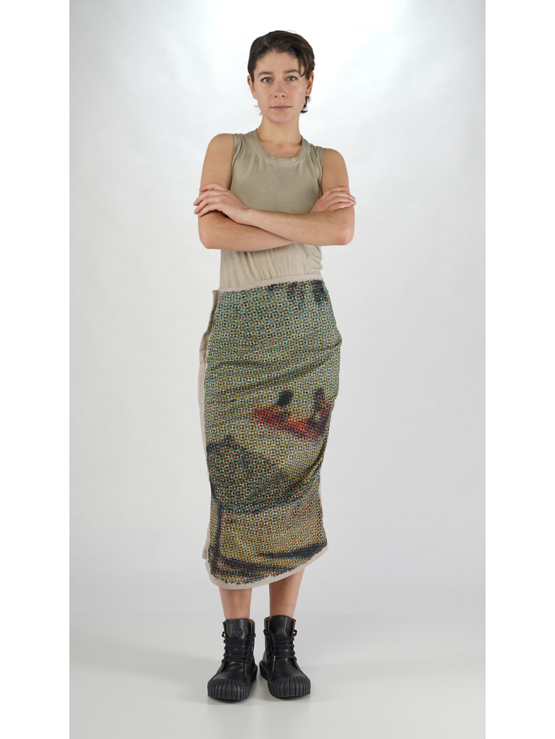 Rundholz DIP - Bananenförmiger Baumwoll Stretch Rock - 2252110307