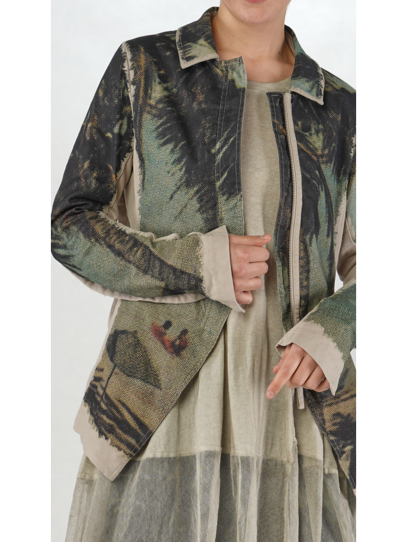 Rundholz DIP - Bananenförmige Baumwoll Stretch Jacke - 2252111112