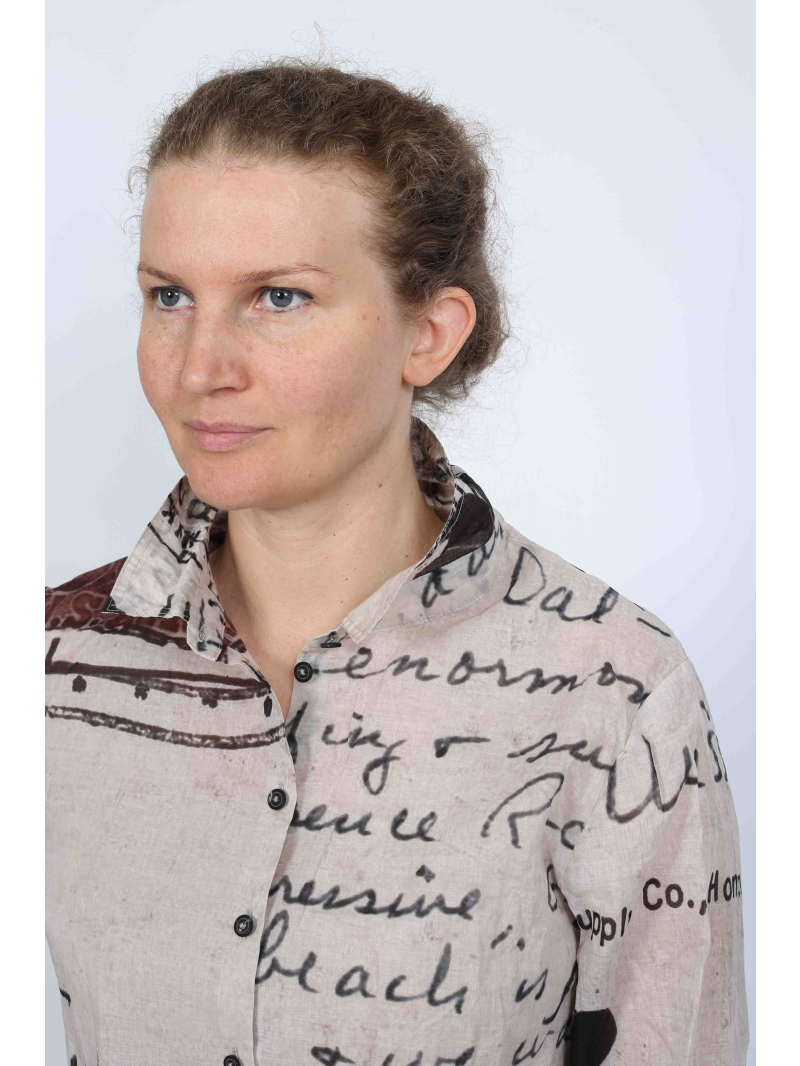 Rundholz DIP - Baumwollbluse mit Hemdblusenkragen und Schlitz - 2252170401