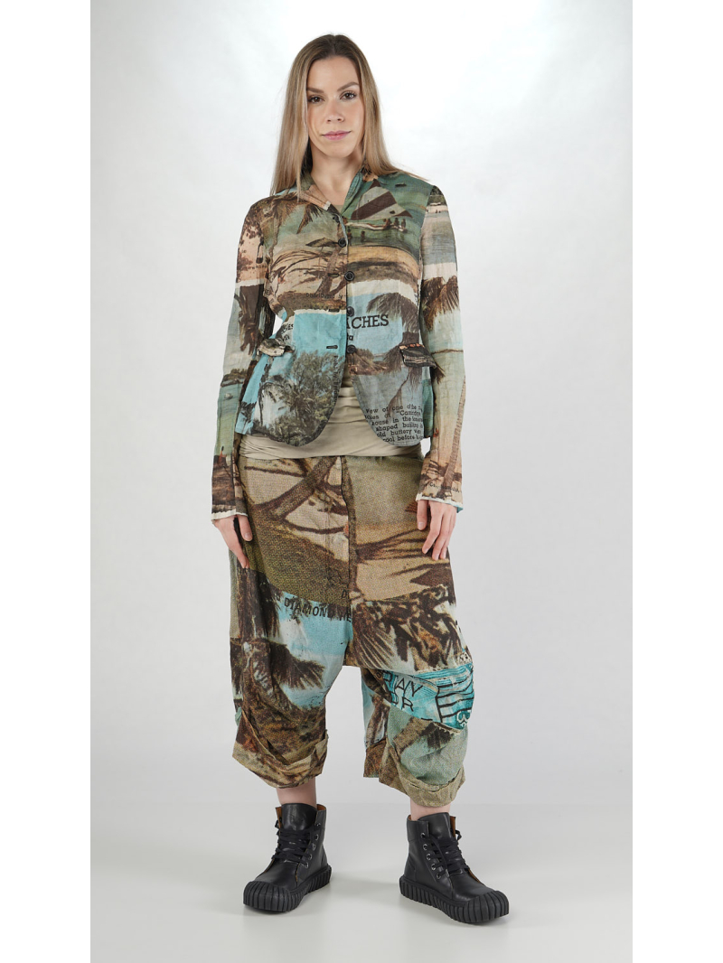 Rundholz DIP - Gerade schmale Baumwoll voile Jacke - 2252171103