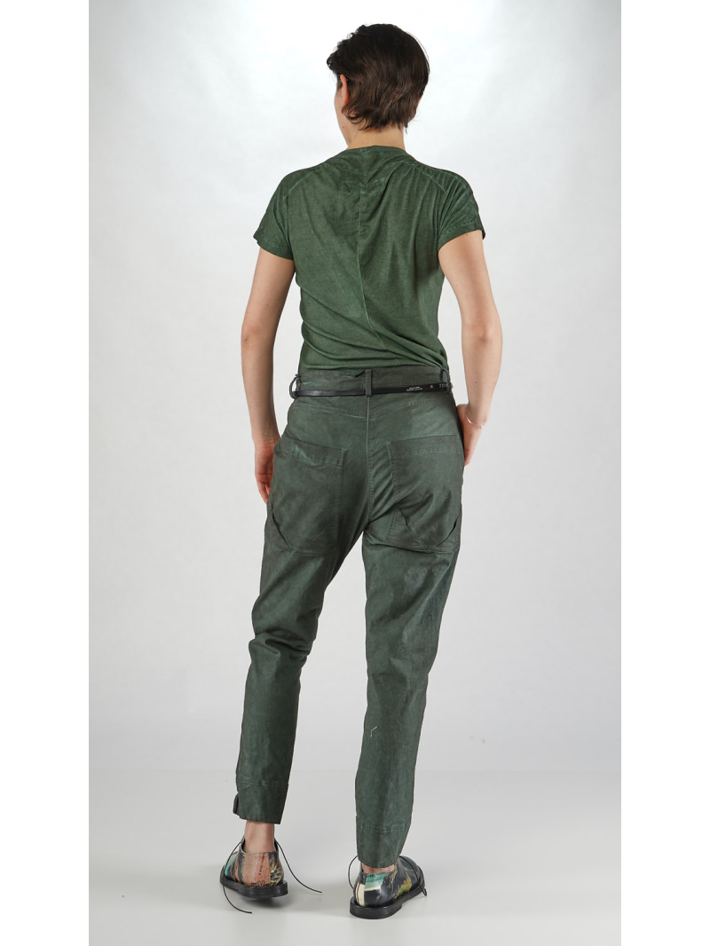 Rundholz DIP - Schmale Bicolor Baumwollstretch Hose - 2252190104