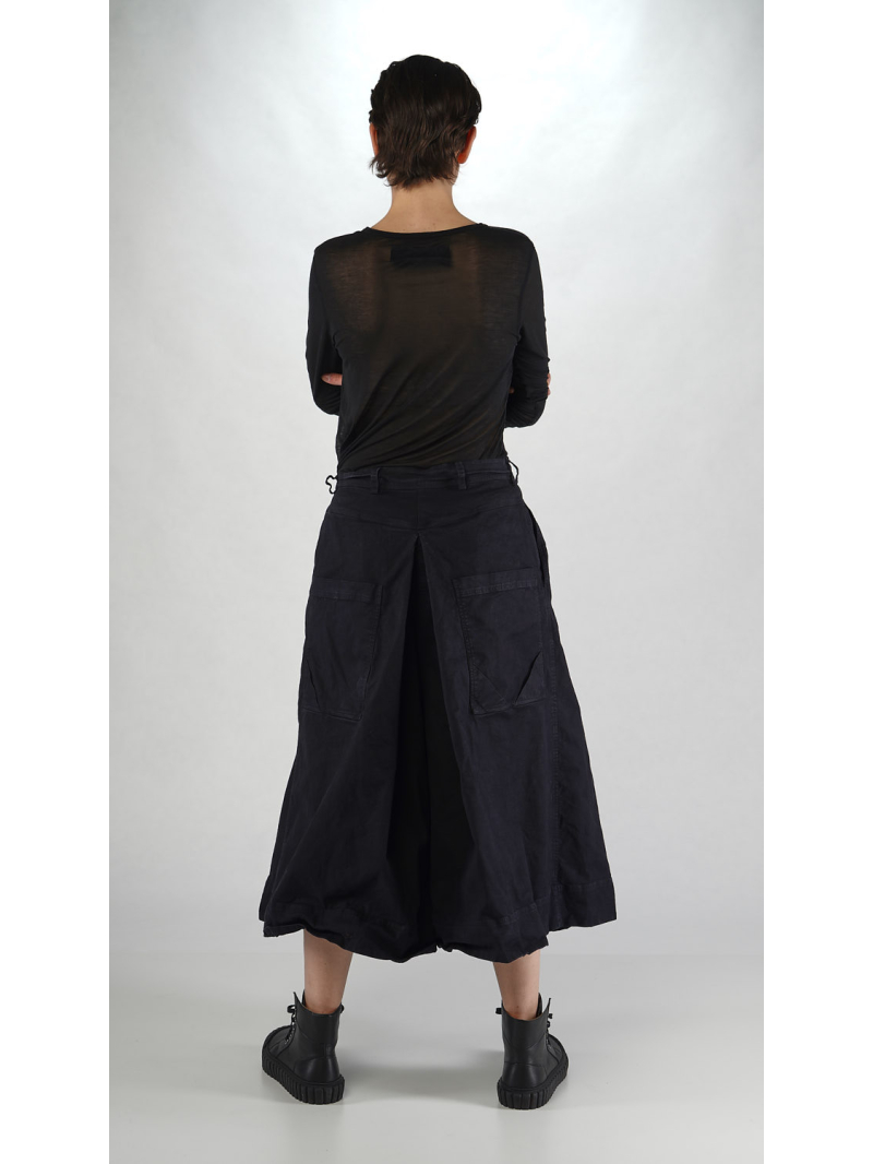 Rundholz DIP - Bicolor Baumwollstretch Hose mit Kellerfalten - 2252190108