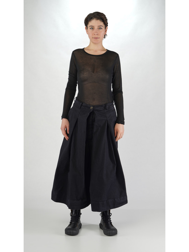 Rundholz DIP - Bicolor Baumwollstretch Hose mit Kellerfalten - 2252190108