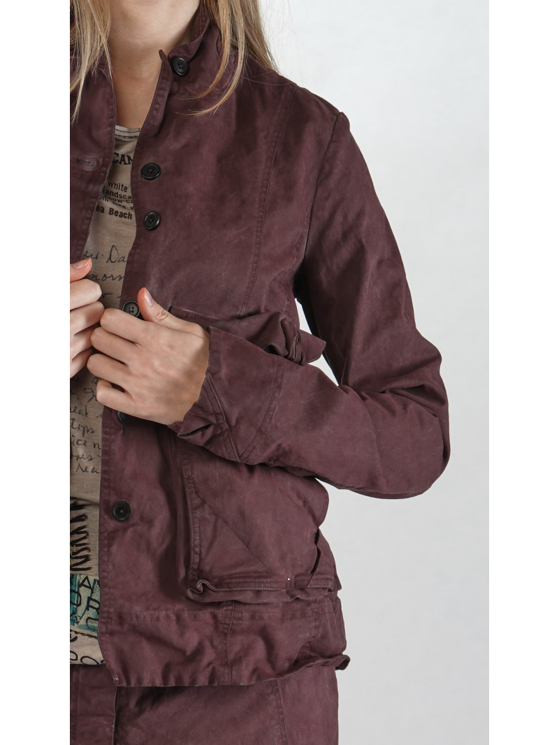 Rundholz DIP - Schmale Bicolor Baumwollstretch Jacke - 2252191103