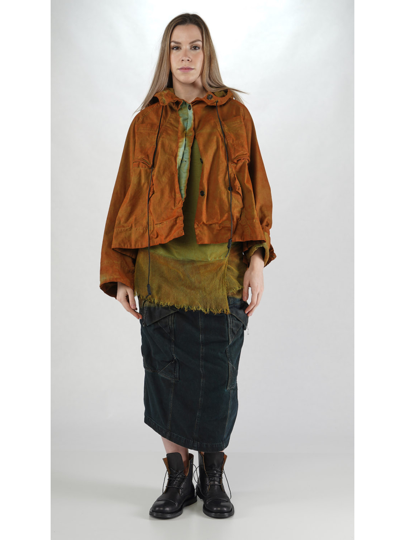 Rundholz DIP - Weite Bicolor Baumwollstretch Jacke - 2252191105