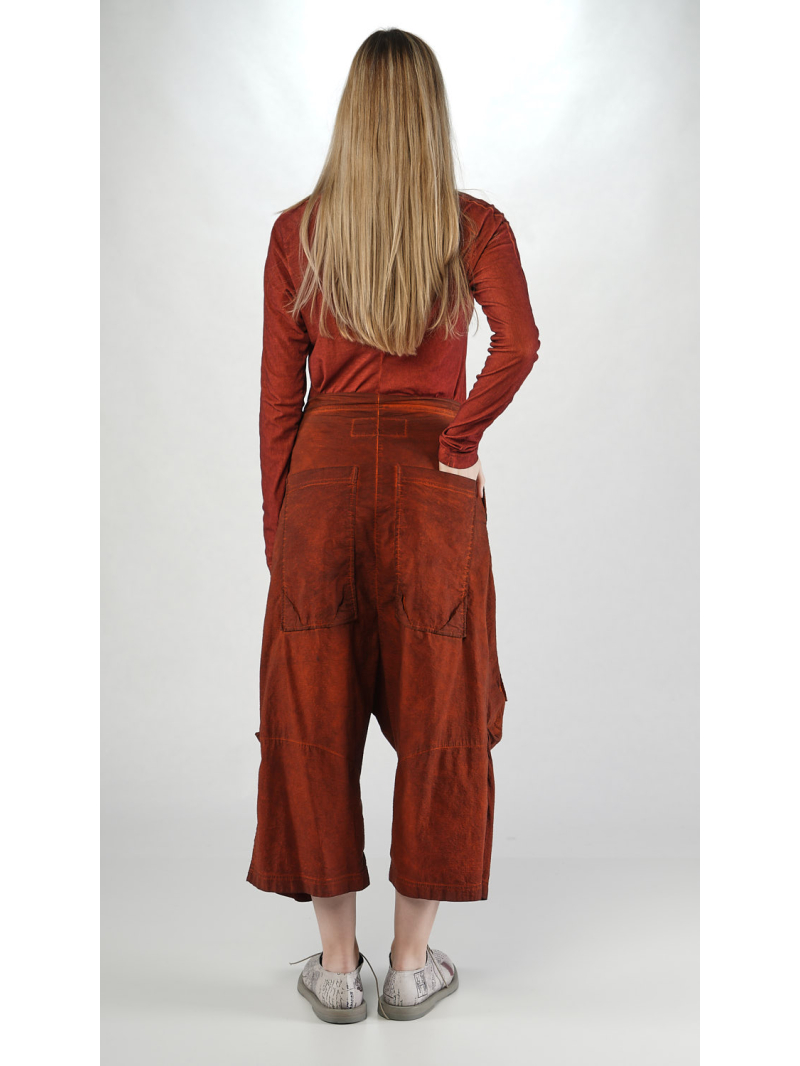 Rundholz DIP - Leinen Baumwoll Stretch Hose mit Sehr tiefer Schritthöhe - 2252240101