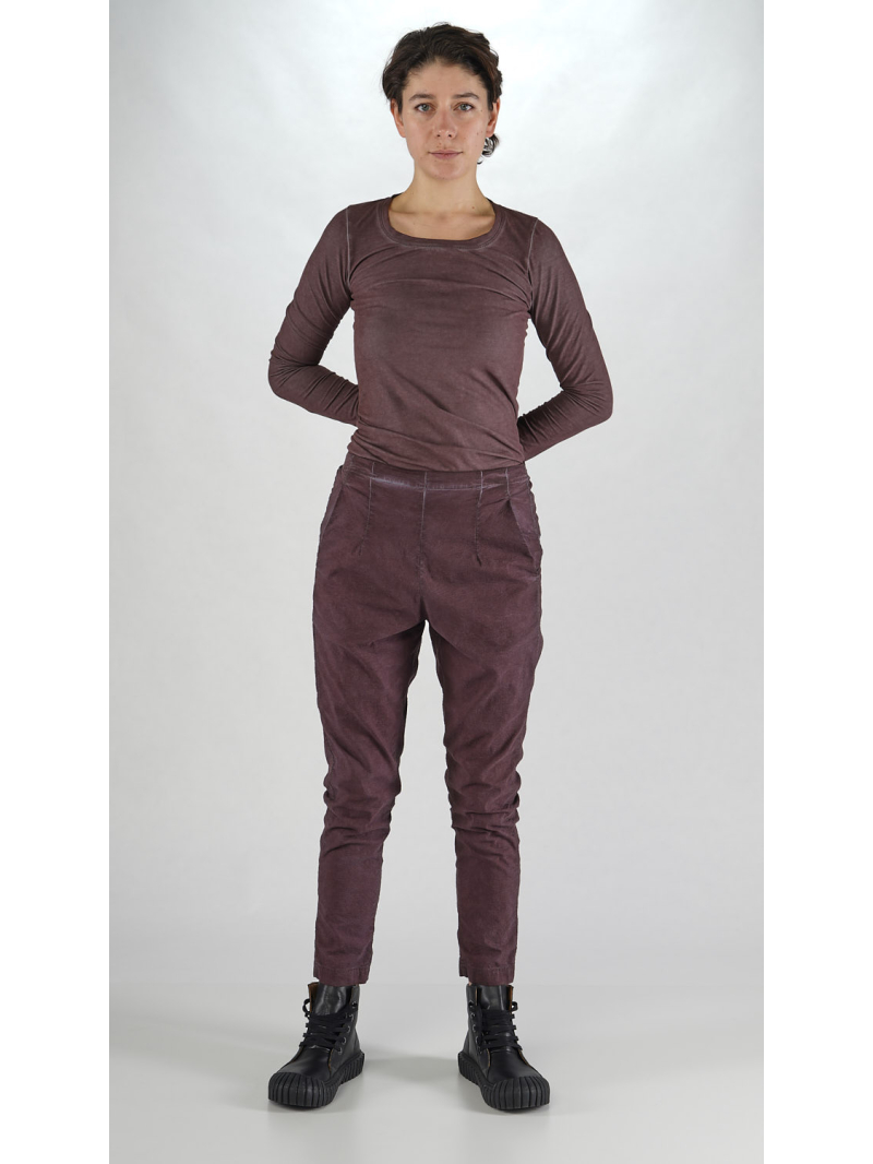 Rundholz DIP - Schmale Leinen Baumwoll Stretch Hose - 2252240104