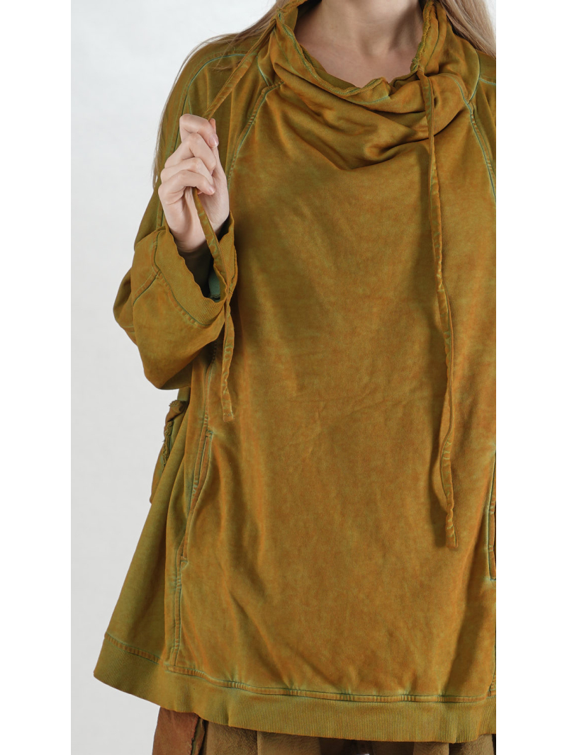 Bois rond DIP - Bicolor Thin French Terry Shirt avec poche arrière surpiquée - 2252270504