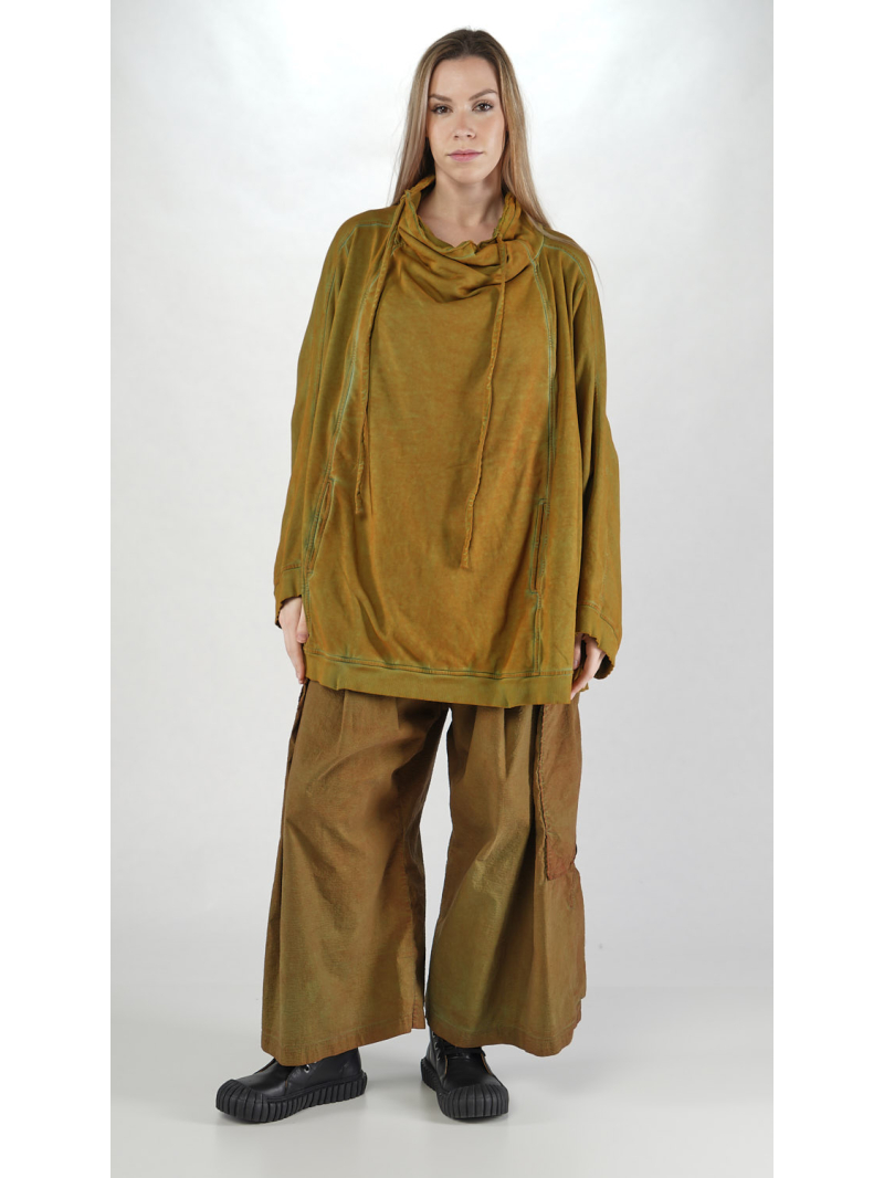 Bois rond DIP - Bicolor Thin French Terry Shirt avec poche arrière surpiquée - 2252270504