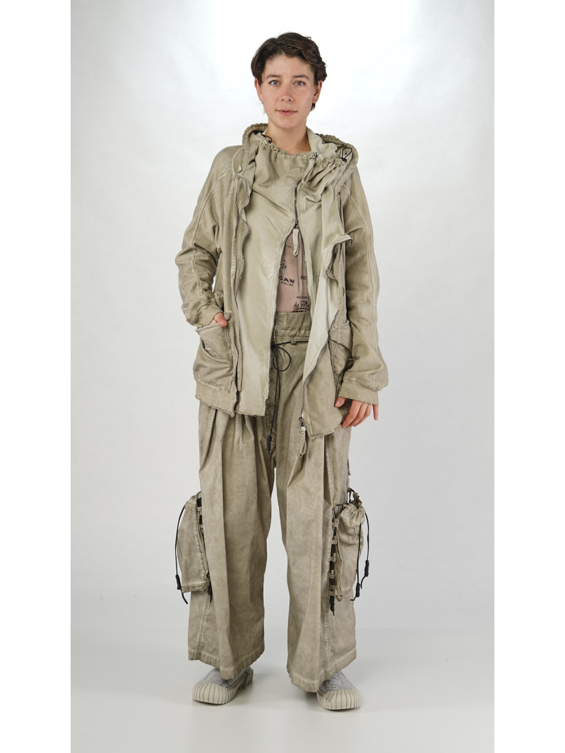 Bois rond DIP - Veste bicolore Thin French Terry avec capuche - 2252271102