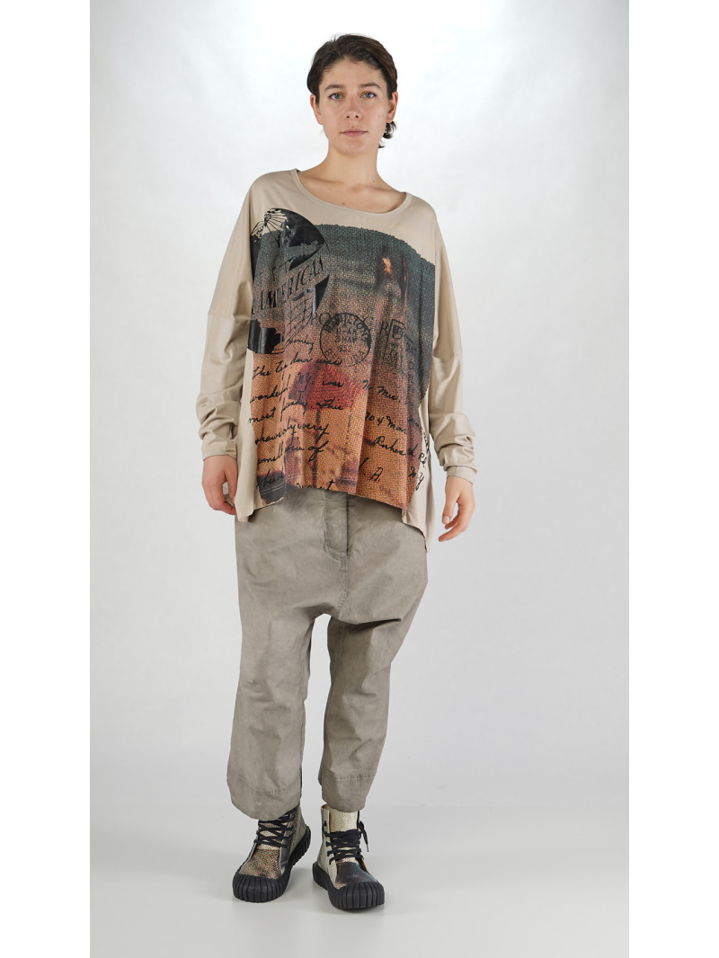 Rundholz DIP - Weites Jersey Shirt mit Platziertem Digital Druck - 2252300503