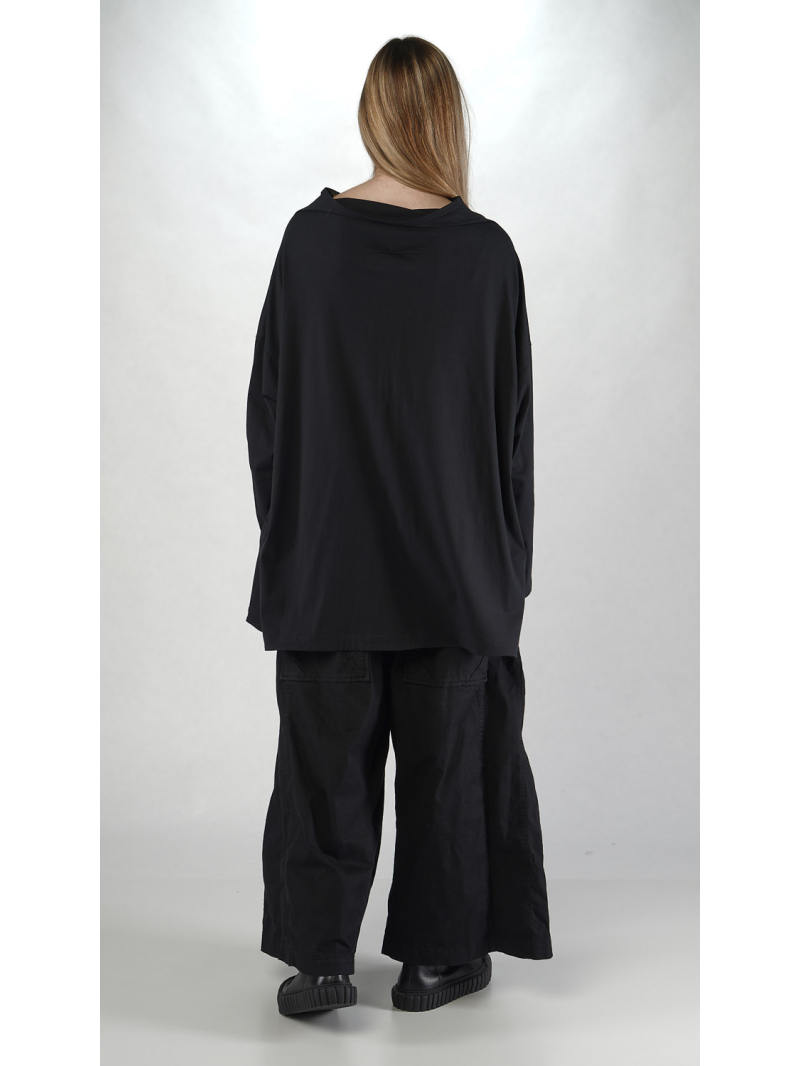 Rundholz DIP - Ballonförmiges Jersey Shirt mit Platziertem Digital Druck - 2252300504