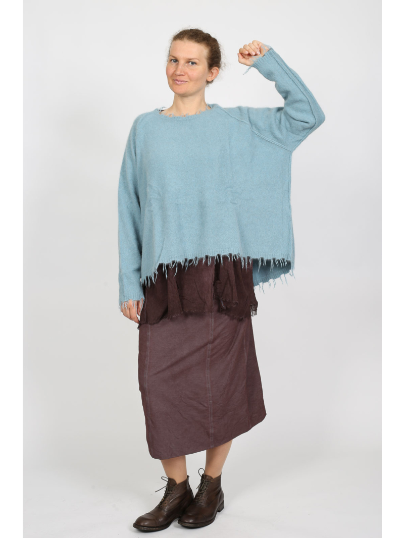 Rundholz DIP - Ausgestelltes Baumwoll-T-Shirt mit Mesh-Kante - 2252340505