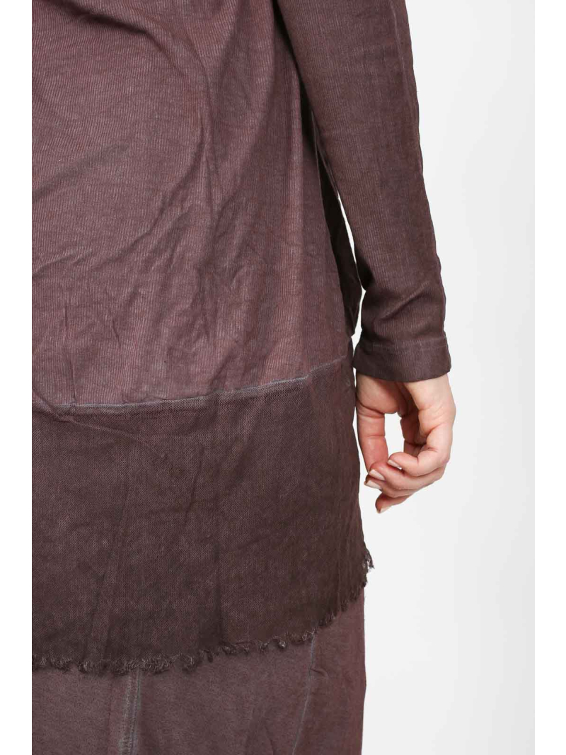 Rundholz DIP - Ausgestelltes Baumwoll-T-Shirt mit Mesh-Kante - 2252340505