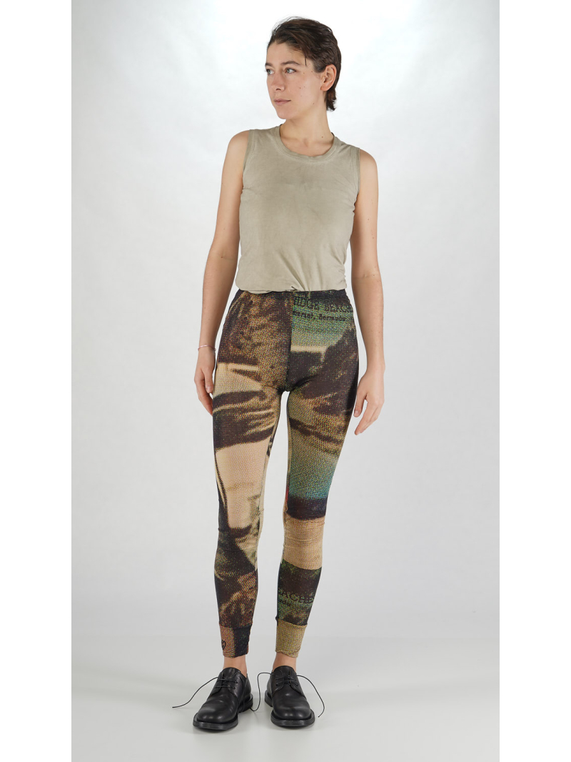 Rundholz DIP - Lyocell Seiden Jersey Leggings mit Allover Druck - 2252420201