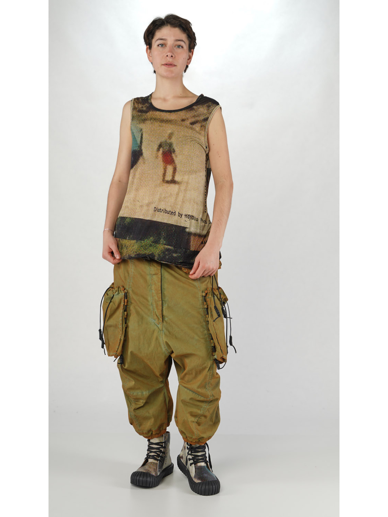 Rundholz DIP - Schmales Lyocell Seiden Jersey Top mit Allover Druck - 2252420804