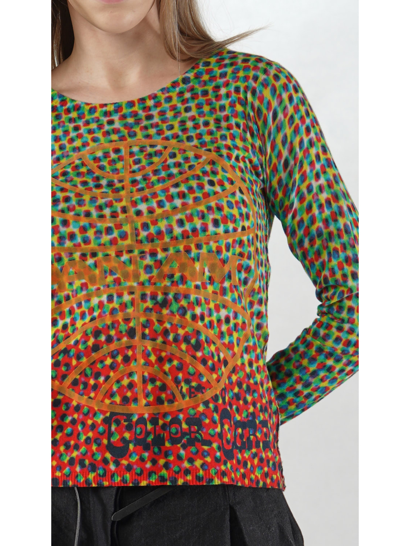 Rundholz DIP - Baumwoll Leinen Pullover mit Platziertem 3d Druck - 2252450701