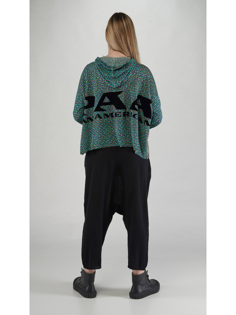 Rundholz DIP - Baumwoll Leinen Strickjacke mit Platziertem 3d Druck - 2252457104