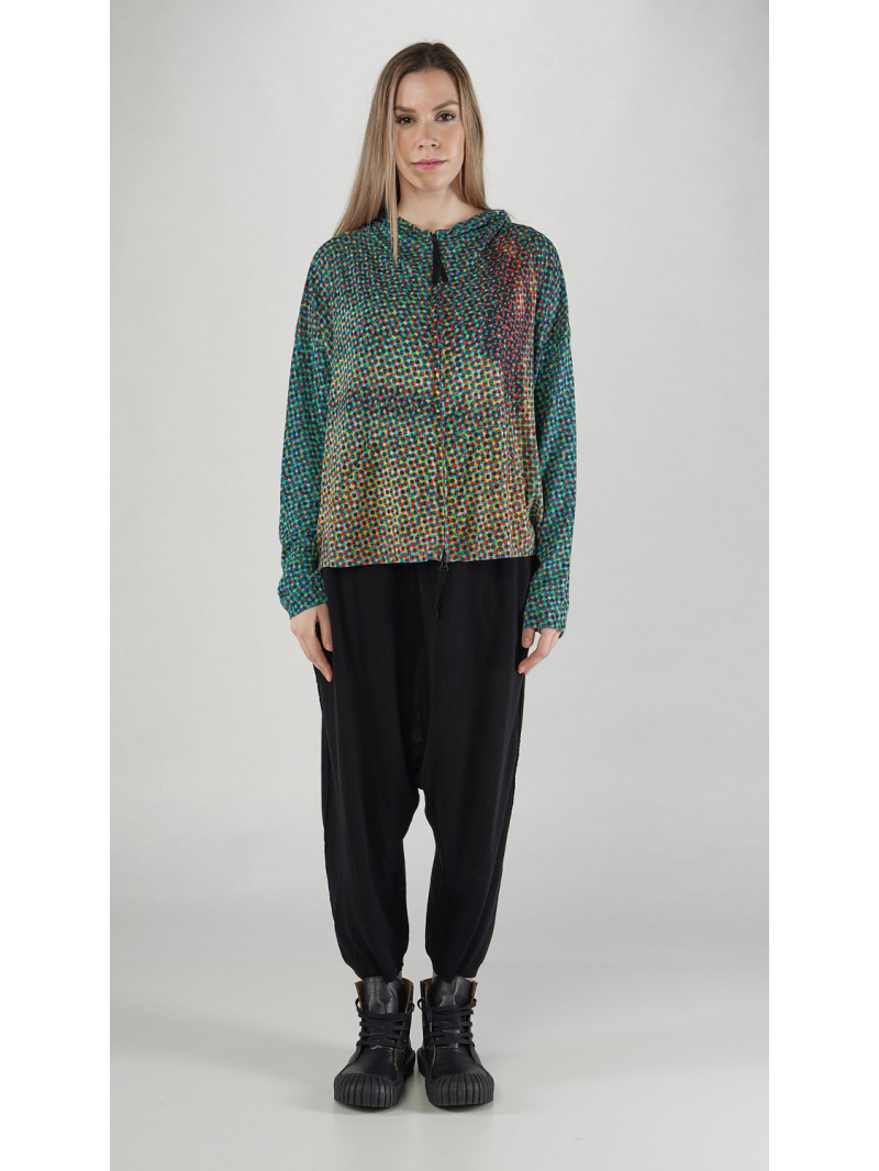 Rundholz DIP - Baumwoll Leinen Strickjacke mit Platziertem 3d Druck - 2252457104