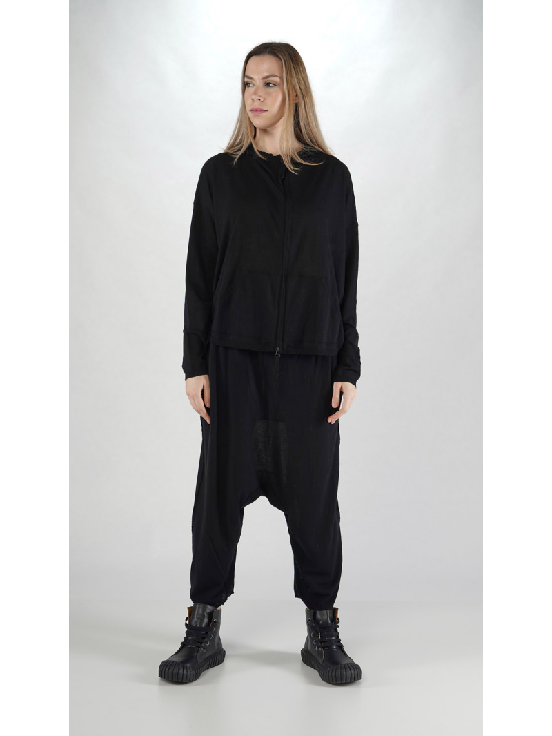 Rundholz DIP - Kurze Baumwoll Leinen Strickjacke - 2252457114