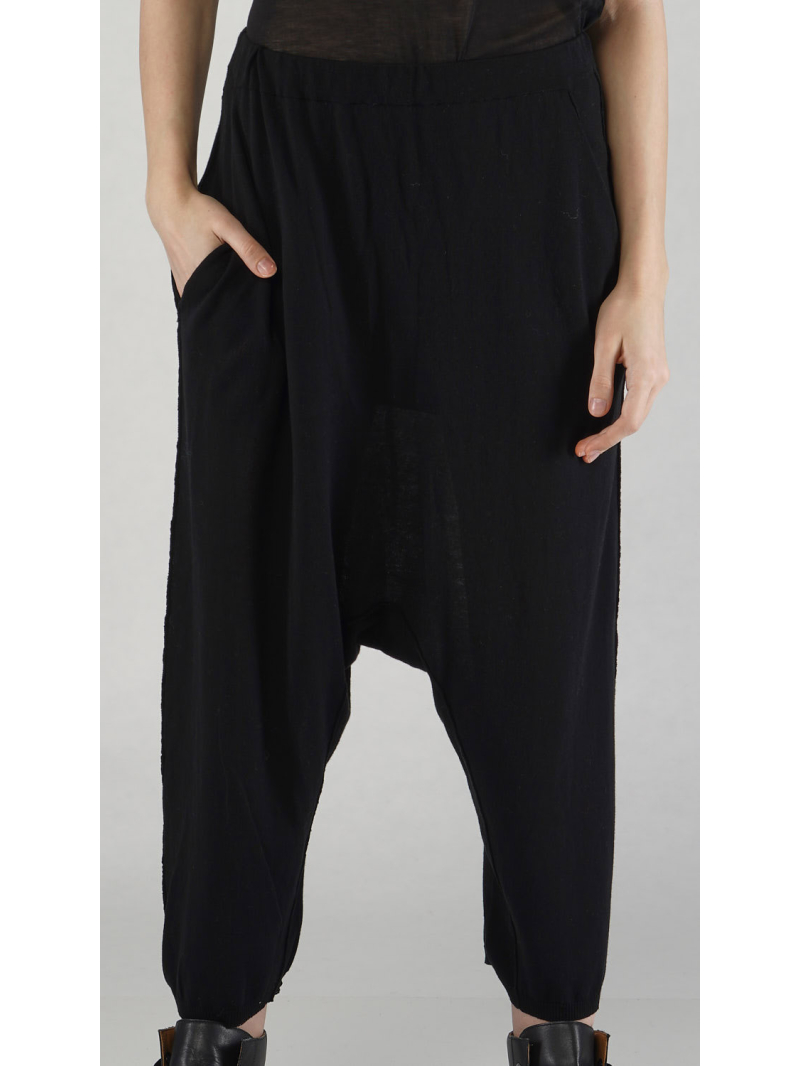 Rundholz DIP - Baumwoll Leinen Strickhose mit tiefer Schritthöhe - 2252457615