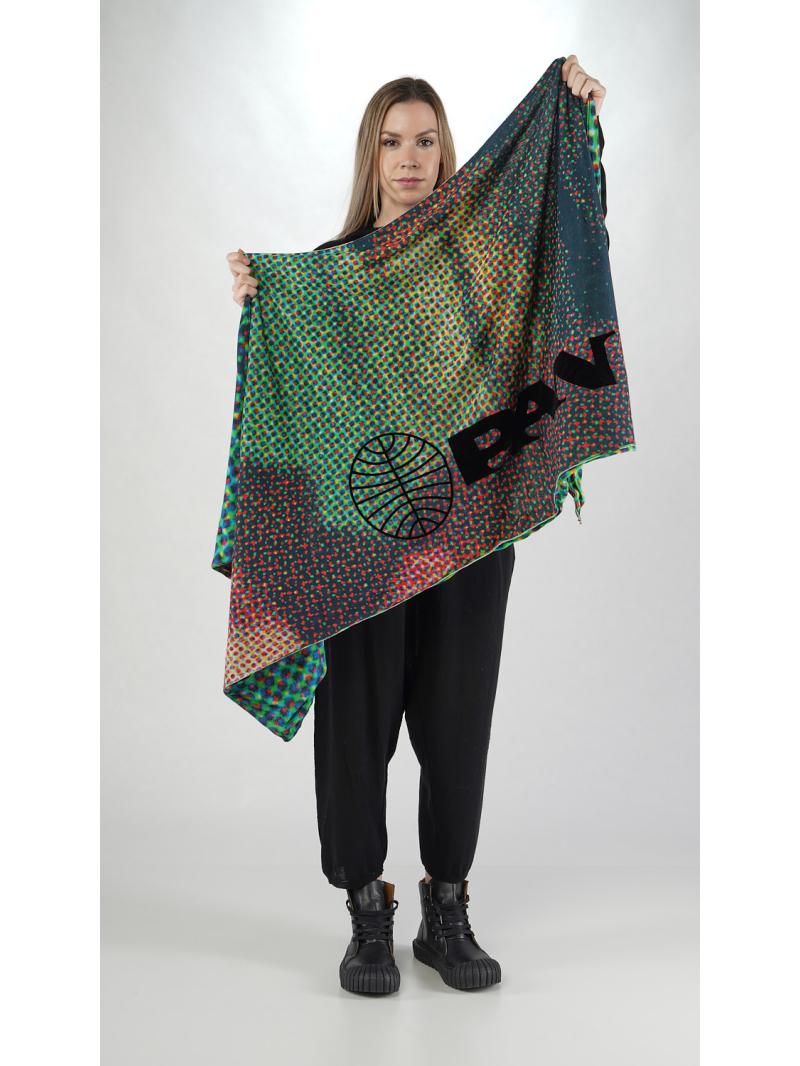 Rundholz DIP - Baumwoll Leinen Strickschal mit Platziertem 3d Druck - 2252457706