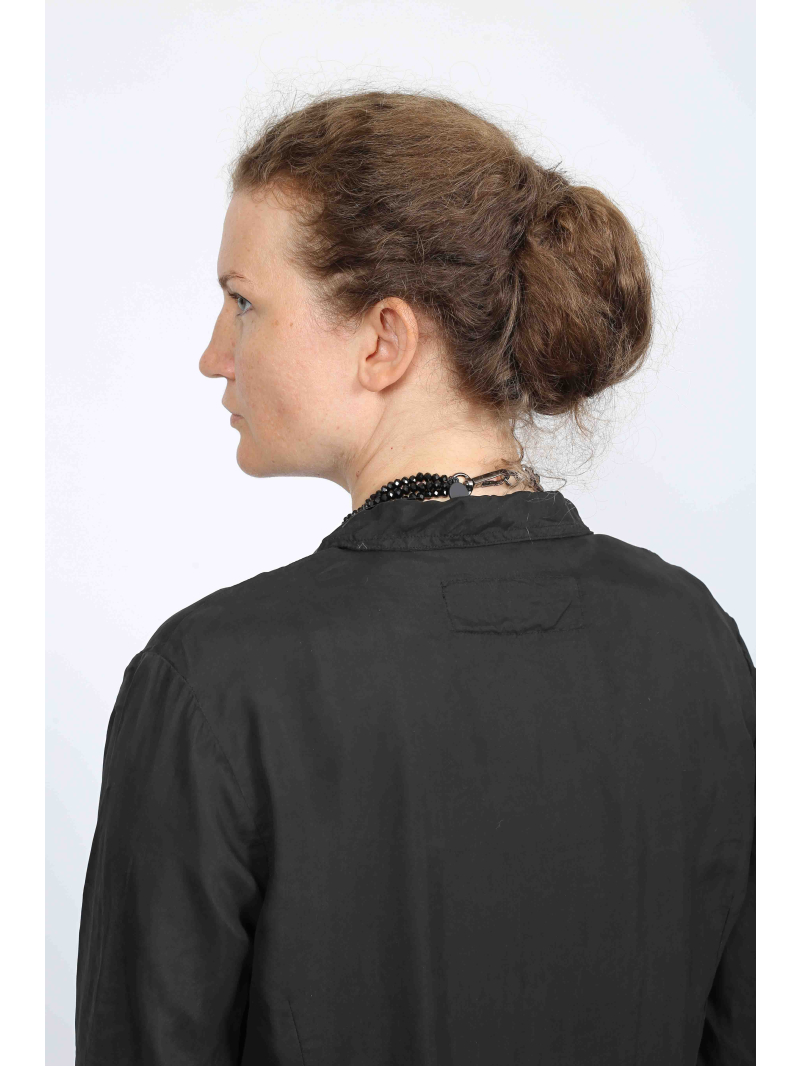 Bois rond DIP - Blouse en cupro avec ourlet asymétrique et détails de boutons - 2252470402