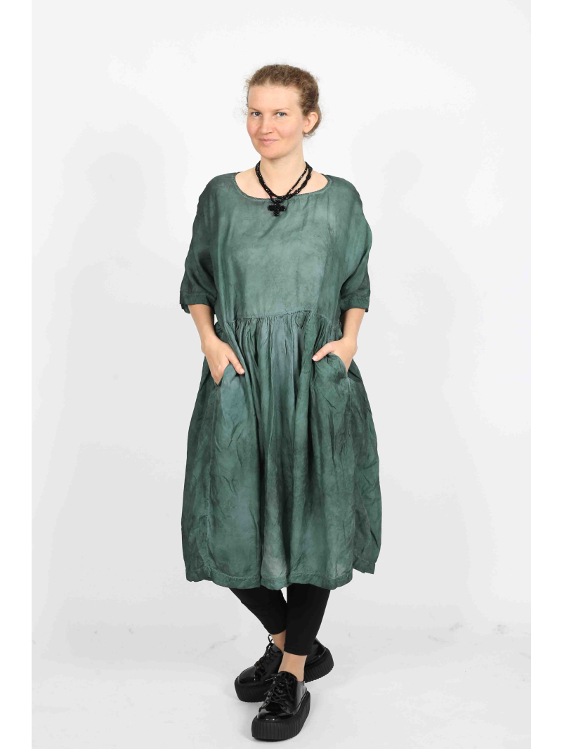 Rundholz DIP - Robe oversize en cupro avec fronces et ourlet évasé - 2252470904