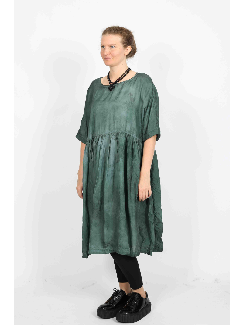 Rundholz DIP - Robe oversize en cupro avec fronces et ourlet évasé - 2252470904
