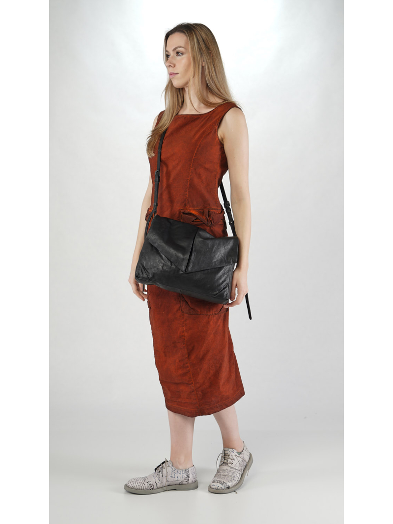 Rundholz DIP - Sac à bandoulière en cuir d'agneau 100% avec fermeture éclair - 2252482507