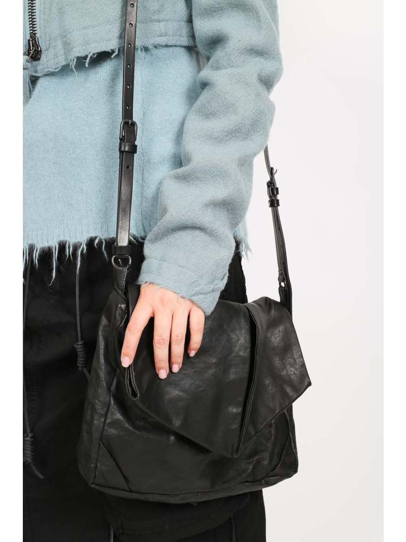 Rundholz DIP - Sac à bandoulière en cuir d'agneau 100% avec fermeture éclair - 2252482507