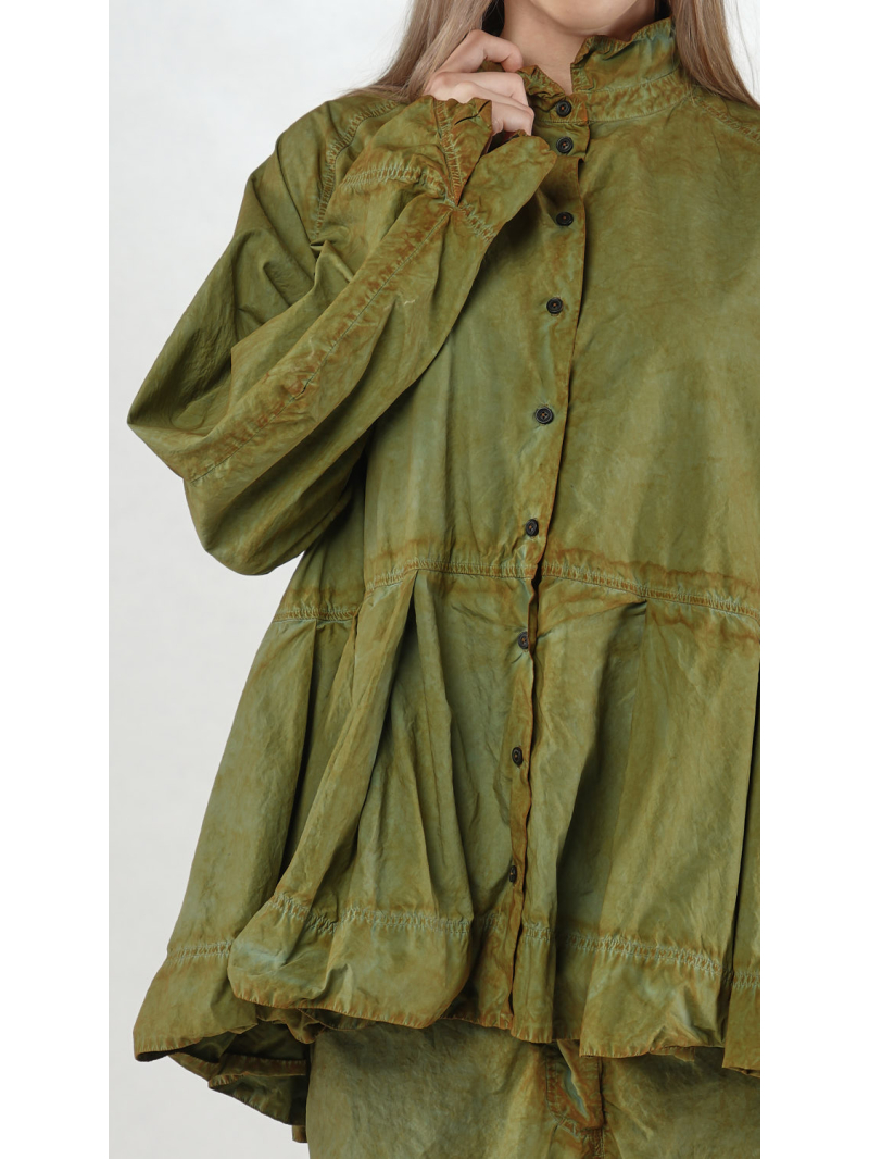 Rundholz DIP - Blouse en popeline bicolore avec plis creux - 2252530401