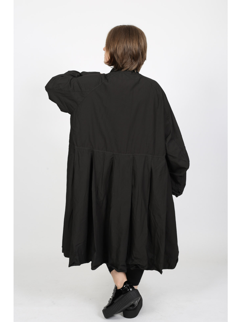 Rundholz DIP - Robe oversize en coton à plis creux et col chemise - 2252530903