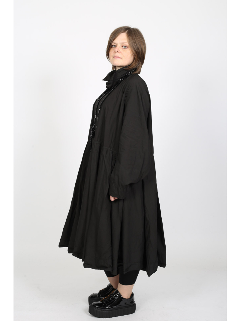 Rundholz DIP - Robe oversize en coton à plis creux et col chemise - 2252530903