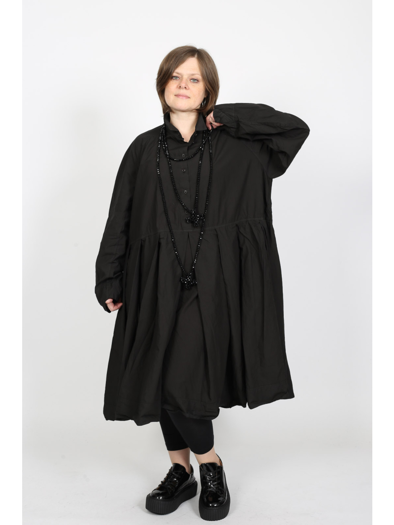 Rundholz DIP - Robe oversize en coton à plis creux et col chemise - 2252530903