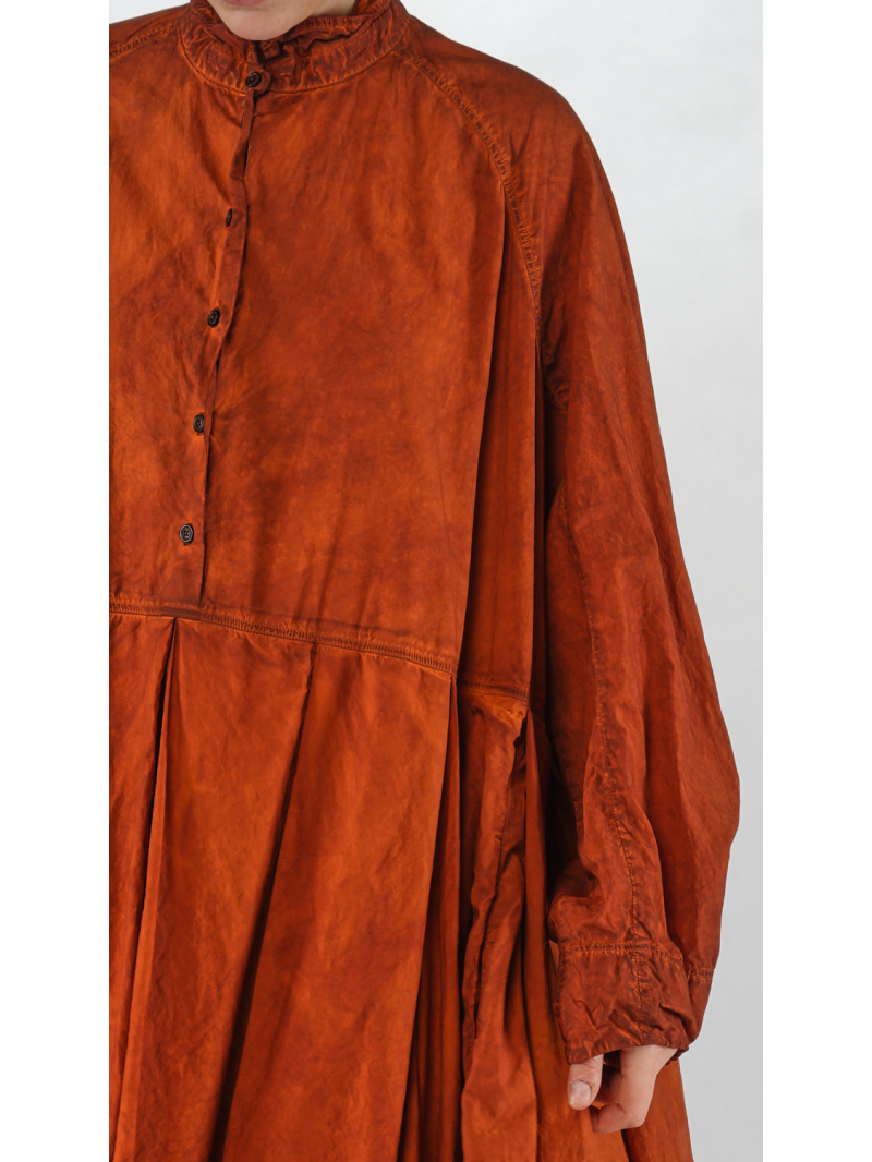 Rundholz DIP - Robe oversize en coton à plis creux et col chemise - 2252530903