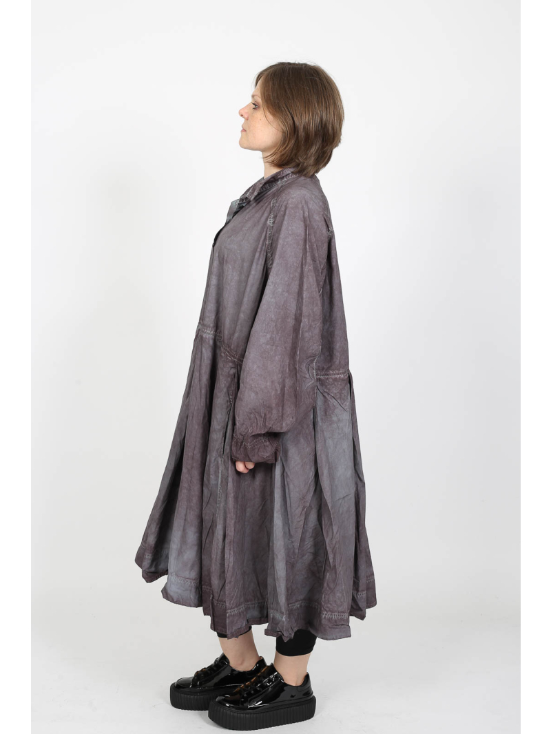 Rundholz DIP - Robe oversize en coton à plis creux et col chemise - 2252530903