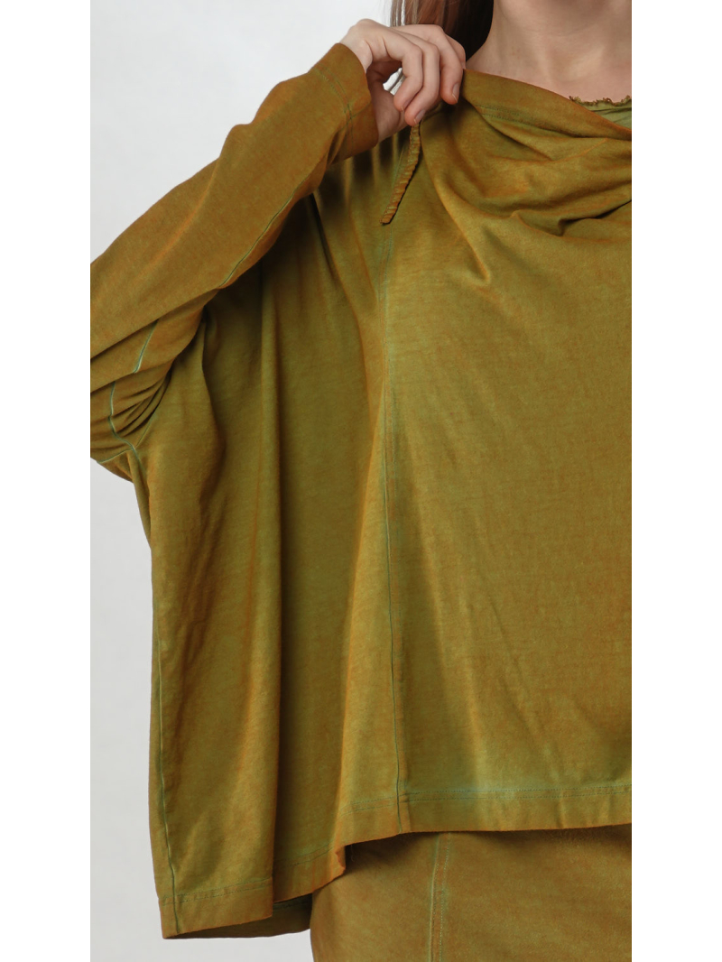 Rundholz DIP - Gerade weites Bicolor crepe Jersey Shirt - 2252560504