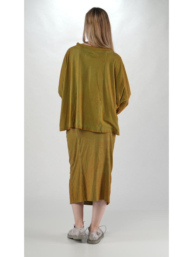 Rundholz DIP - Gerade weites Bicolor crepe Jersey Shirt - 2252560504